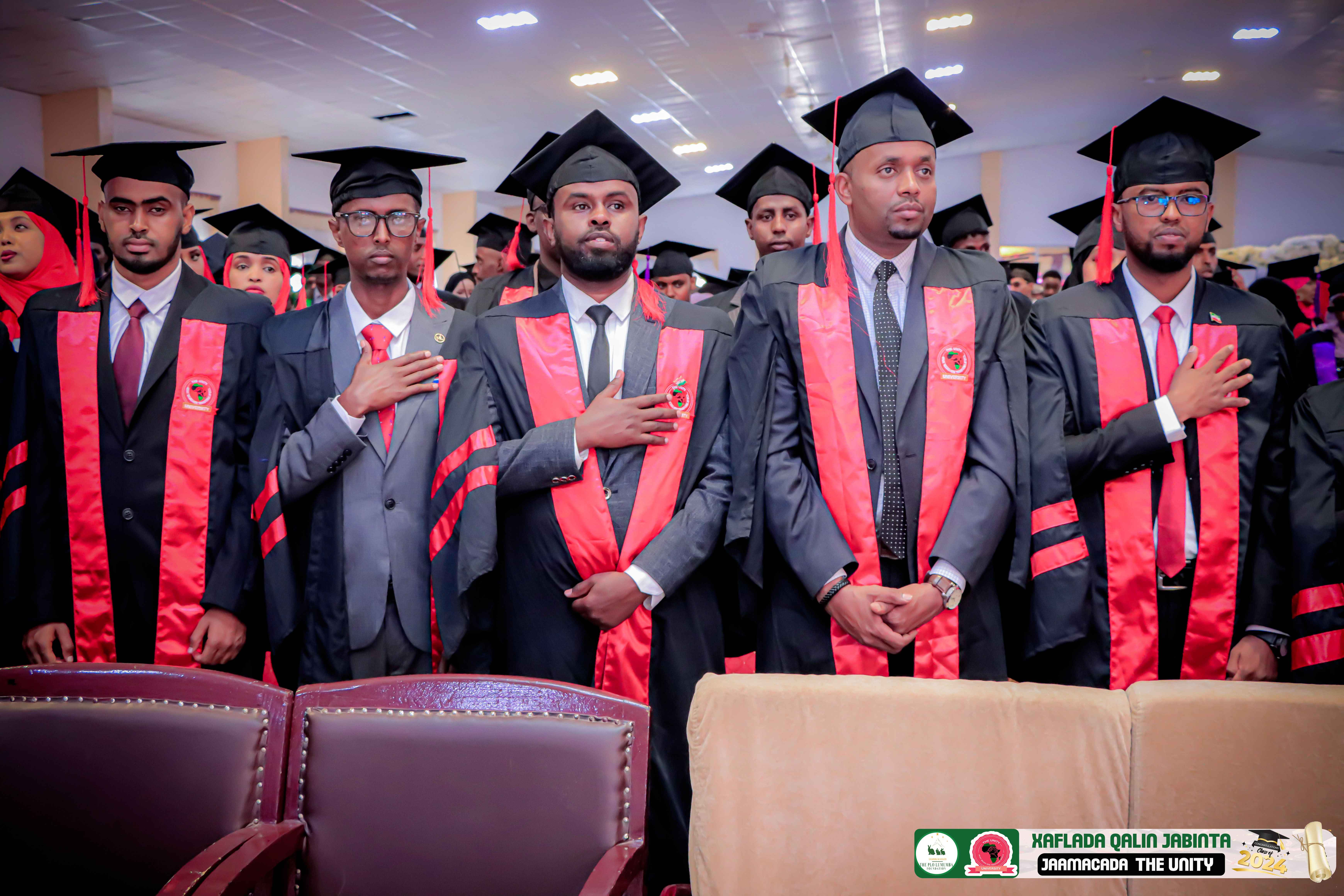 Male graduate celebrating at The Unity University graduation ceremony